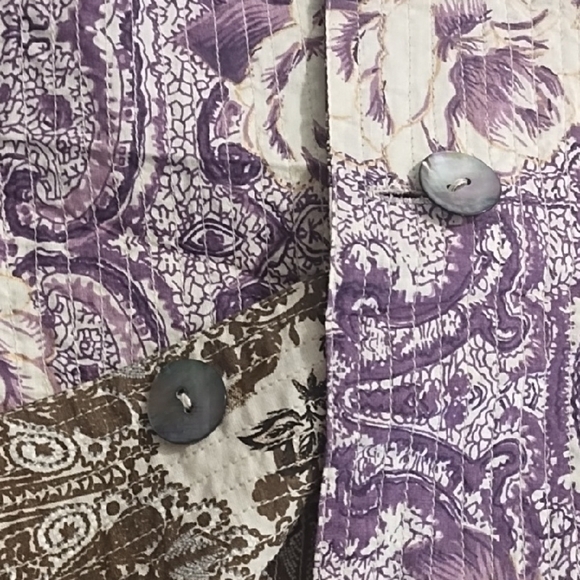 Lightweight Cotton Vintage Button-up Reversible Shirt Festival Shacket Jacket - Picture 9 of 12